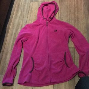 Purple zip up fleece hoodie